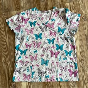 Awareness Ribbon Scrub Top
